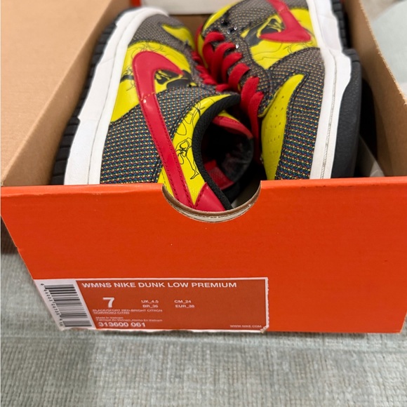 Nike dunk low bright citron W size 7 - Picture 6 of 7